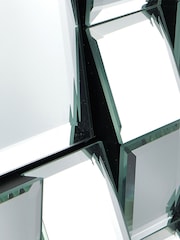 Pacific Silver Mirrored Glass Tile Square Wall Mirror - Image 4 of 4