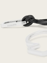 AllSaints Black Club Metal Keyring - Image 2 of 2
