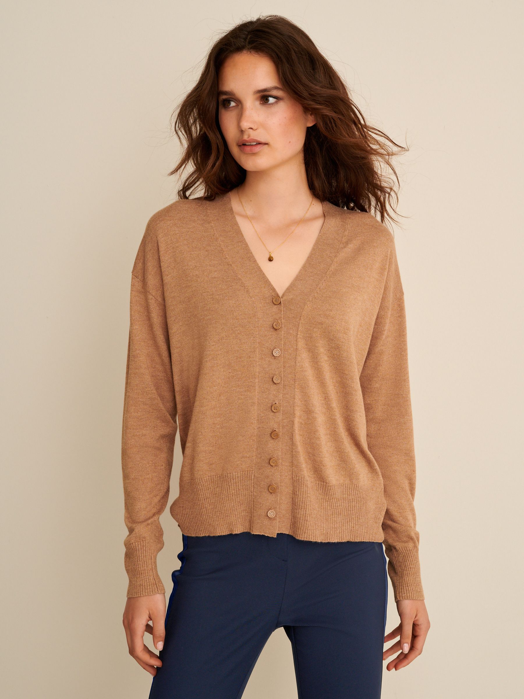 Buy Camel Brown Button Up Cardigan from Next Luxembourg