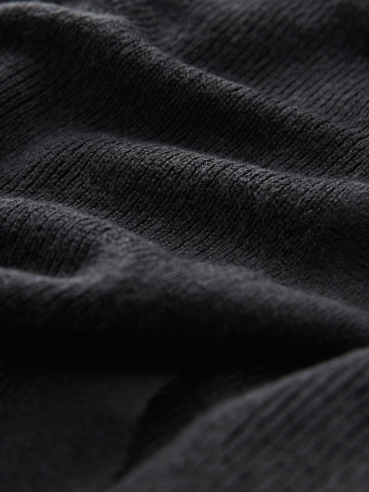 Black Cosy Pocket Detail Cardigan - Image 2 of 7 Black Cosy Pocket Detail Cardigan - Image 2 of 7