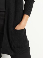 Black Cosy Pocket Detail Cardigan - Image 6 of 7