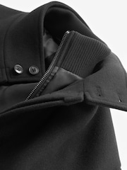Schwarz - Jacke mit Stehkragen und integriertem Westeneinsatz - Bild 10 von 10