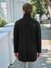 Schwarz - Jacke mit Stehkragen und integriertem Westeneinsatz - Bild 3 von 10