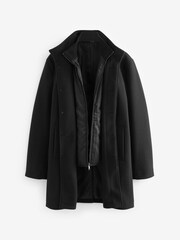 Schwarz - Jacke mit Stehkragen und integriertem Westeneinsatz - Bild 7 von 10