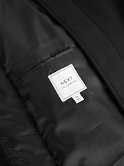 Schwarz - Jacke mit Stehkragen und integriertem Westeneinsatz - Bild 8 von 10