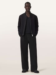 AllSaints Black Deceit Bomber Jacket - Image 2 of 7
