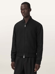 AllSaints Black Deceit Bomber Jacket - Image 4 of 7