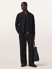 AllSaints Black Deceit Bomber Jacket - Image 6 of 7