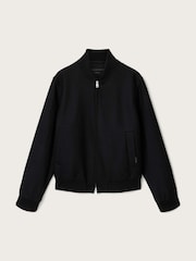 AllSaints Black Deceit Bomber Jacket - Image 7 of 7