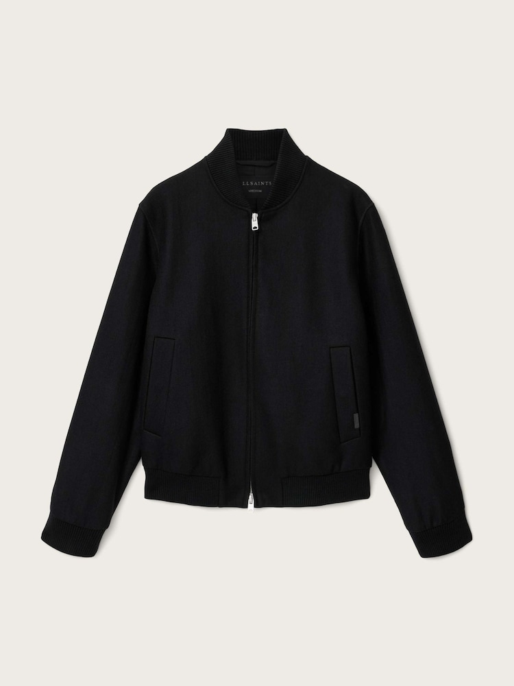 AllSaints Black Deceit Bomber Jacket - Image 7 of 7 AllSaints Black Deceit Bomber Jacket - Image 7 of 7