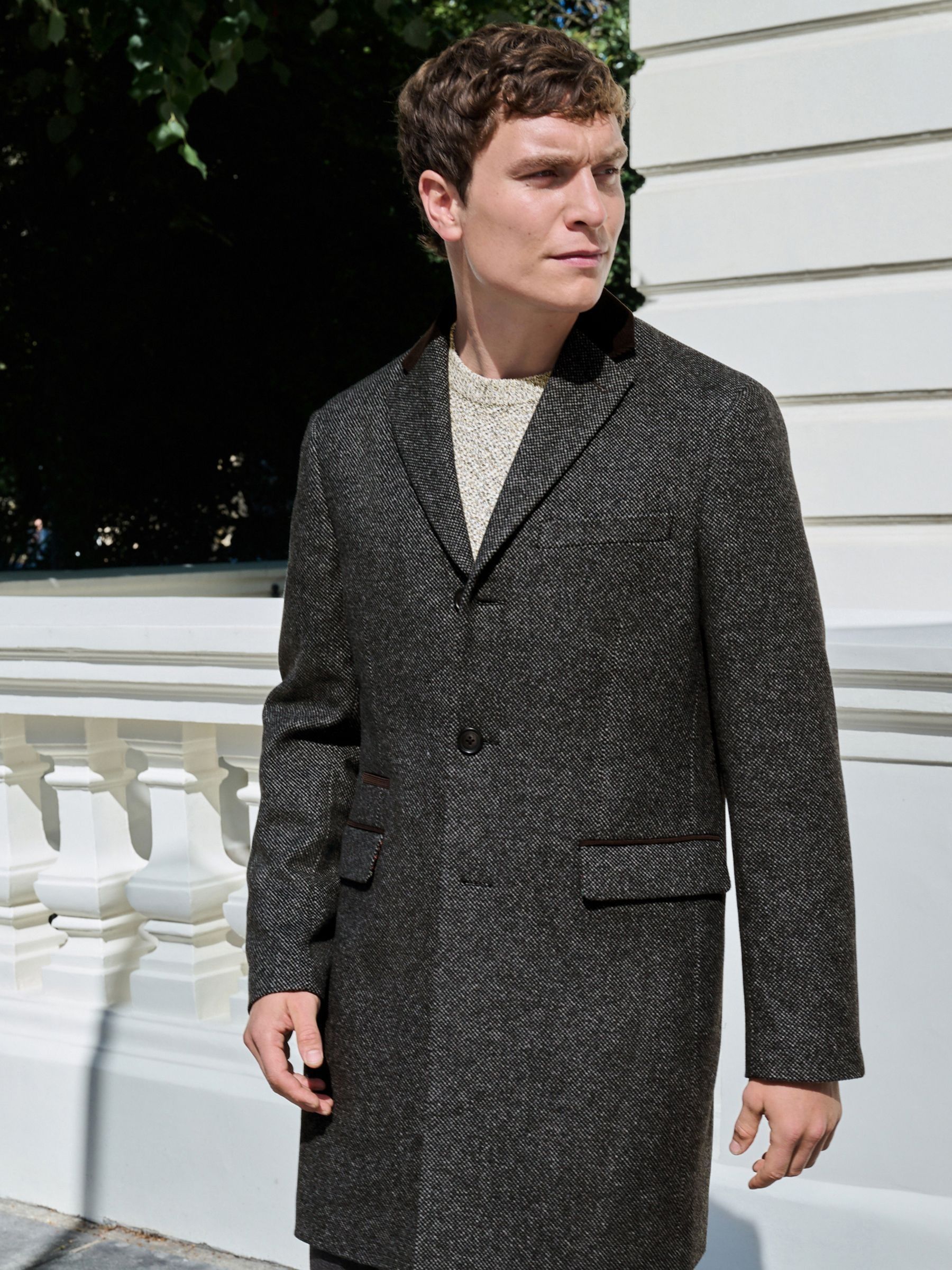 Next grey wool coat top