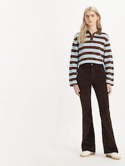 Levi's® Brown 726™ High Rise Yoked Flare Jeans - Image 3 of 8