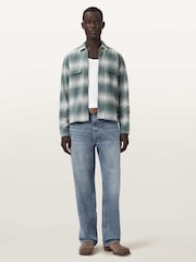 AllSaints Blue Polanco Long Sleeve Shirt - Image 2 of 7