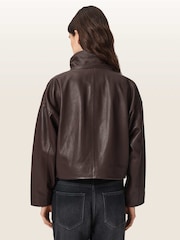 AllSaints Brown Ryder Jacket - Image 5 of 7