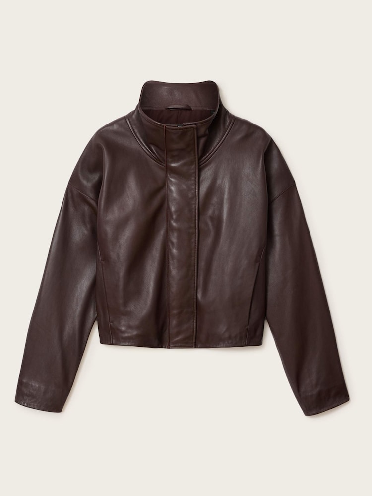 AllSaints Brown Ryder Jacket - Image 7 of 7