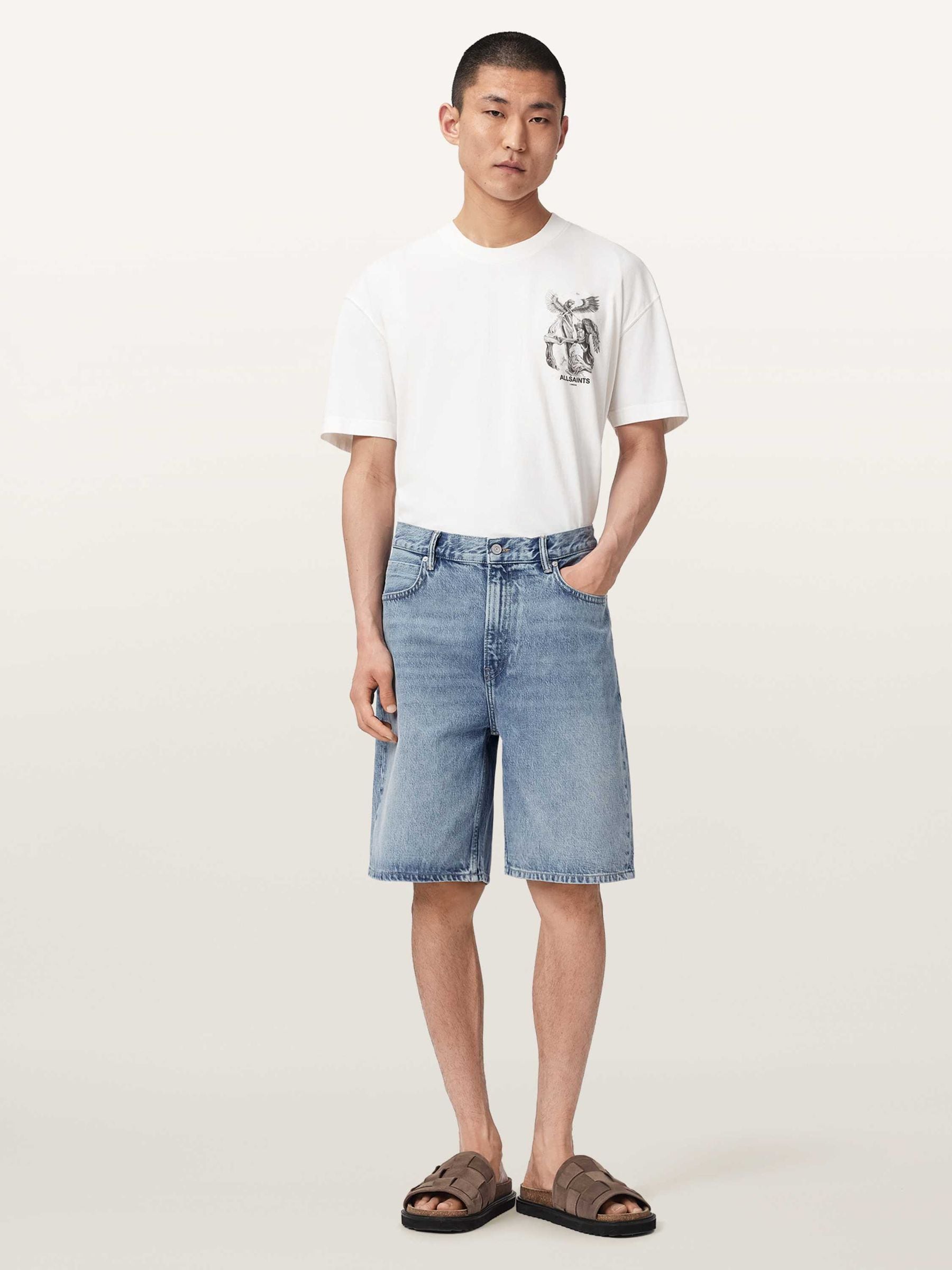 Buy AllSaints Blue Jackson Denim Shorts from Next USA