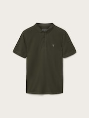 AllSaints Green Reform Short Sleeve Polo Shirt - Image 9 of 9