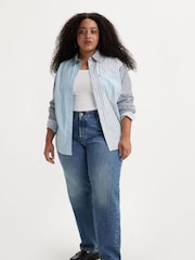 Levi's® Light Blue Denim Curve 501 81 Straight Fit 100% Cotton Jeans - Image 3 of 10