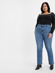 Levi's® Blue Denim 725 HR Bootcut Med Jeans - Image 4 of 9