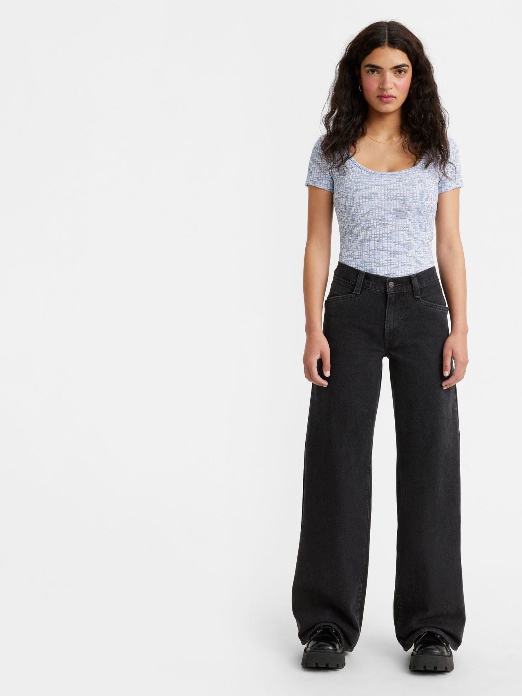 Buy Levi s Black 94 Baggy Wide Leg 100 Cotton Jeans from the Next UK online shop