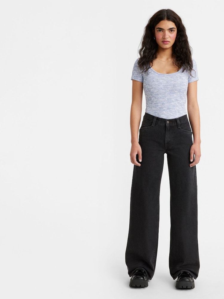 Levi's® Black 94 Baggy Wide Leg 100% Cotton Jeans - Image 1 of 4