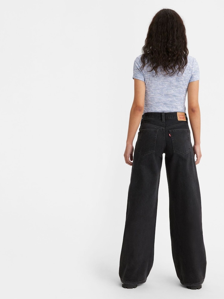 Levi's® Black 94 Baggy Wide Leg 100% Cotton Jeans - Image 2 of 4