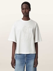 AllSaints White Reflex Amelie T-Shirt - Image 1 of 6