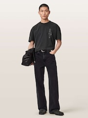 AllSaints Black Ignis Short Sleeve Crew Neck T-Shirt - Image 5 of 6
