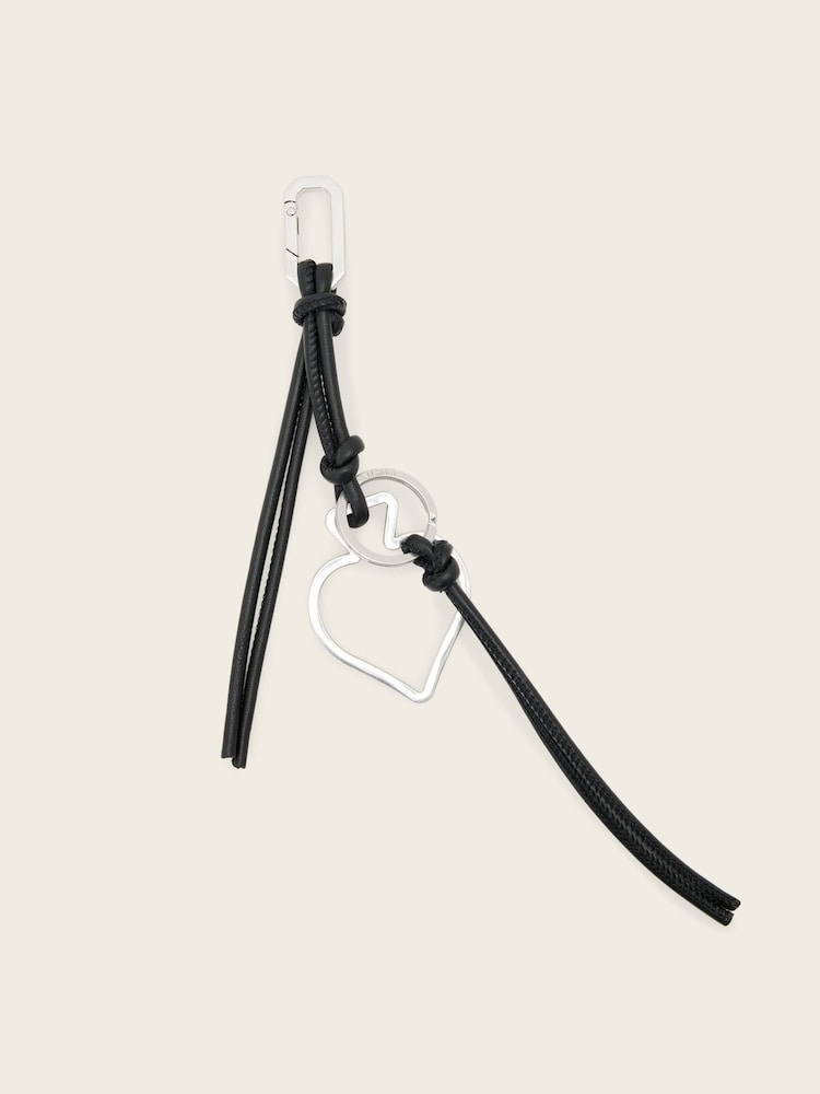 AllSaints Black Spade Metal Keyring - Image 1 of 2