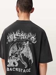 AllSaints Black Repeat Short Sleeve Crew Neck T-Shirt - Image 3 of 7