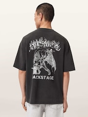 AllSaints Black Repeat Short Sleeve Crew Neck T-Shirt - Image 5 of 7