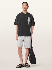 AllSaints Black Repeat Short Sleeve Crew Neck T-Shirt - Image 6 of 7