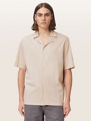 AllSaints White Hudson Short Sleeve Shirt - Image 1 of 6
