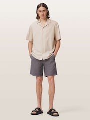 AllSaints White Hudson Short Sleeve Shirt - Image 2 of 6
