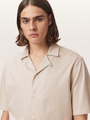 AllSaints White Hudson Short Sleeve Shirt - Image 3 of 6