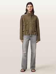 AllSaints Green Clay Suede Jacket - Image 2 of 7