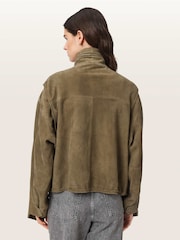 AllSaints Green Clay Suede Jacket - Image 5 of 7