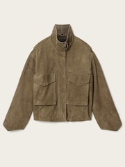 AllSaints Green Clay Suede Jacket - Image 7 of 7