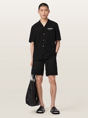 AllSaints Black Underground Short Sleeve Shirt - Image 3 of 8