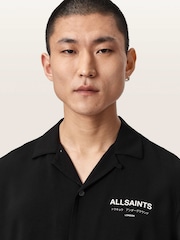 AllSaints Black Underground Short Sleeve Shirt - Image 5 of 8
