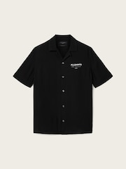 AllSaints Black Underground Short Sleeve Shirt - Image 8 of 8