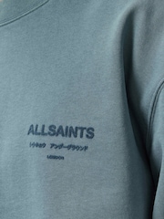 AllSaints Blue Xander Crew Sweat Top - Image 3 of 6
