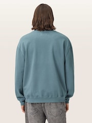 AllSaints Blue Xander Crew Sweat Top - Image 5 of 6