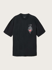 AllSaints Black Reflect Short Sleeve Crew Neck T-Shirt - Image 7 of 7