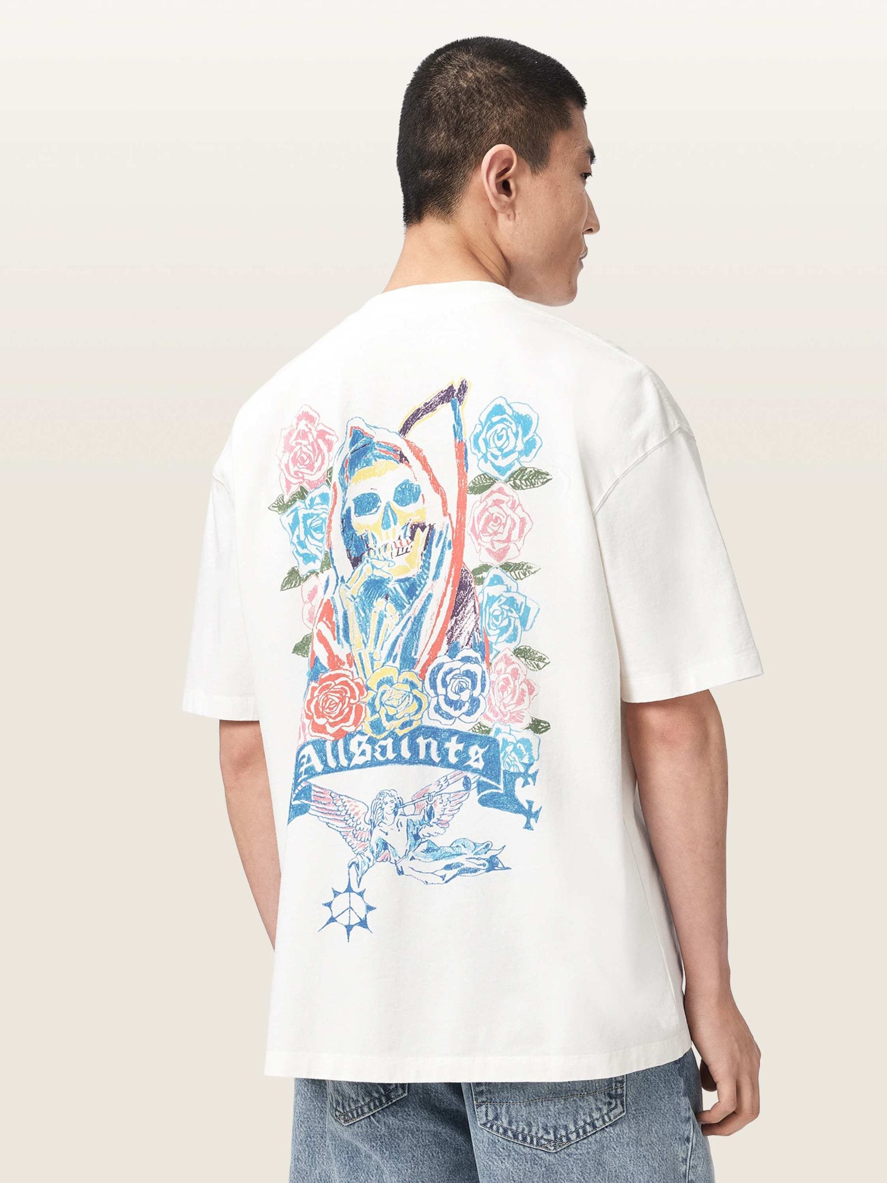 Buy AllSaints White Cray Short Sleeve Crew Neck T-Shirt from Next USA