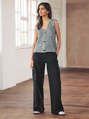 Levi's® Black Baggy Cargo Trousers - Image 1 of 10