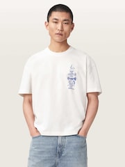 AllSaints White Ignis Short Sleeve Crew Neck T-Shirt - Image 1 of 7