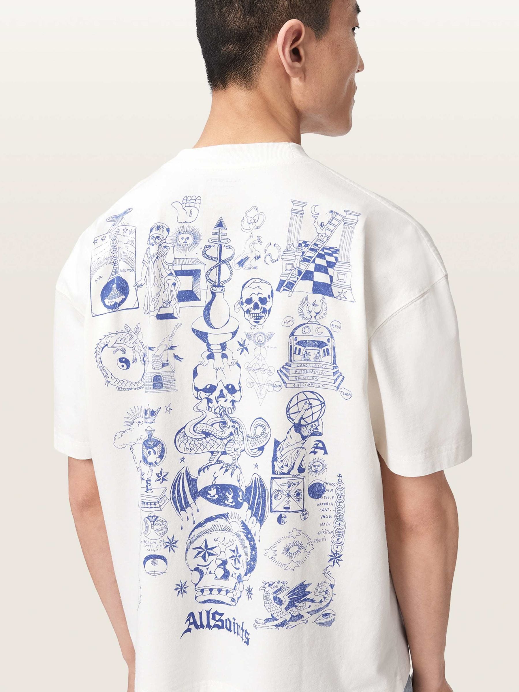 Buy AllSaints White Ignis Short Sleeve Crew Neck T-Shirt from Next USA