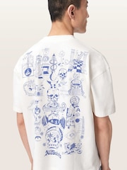 AllSaints White Ignis Short Sleeve Crew Neck T-Shirt - Image 3 of 7