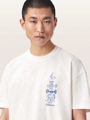 AllSaints White Ignis Short Sleeve Crew Neck T-Shirt - Image 4 of 7